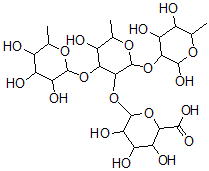 CAS#: 139723-49-2, 3,4,5-Trihydroxy-6-[5-Hydroxy-6-Methyl-2-(2,4,5-Trihydroxy-6-Methyloxan-3-Yl)Oxy-4-(3,4,5-Trihydroxy-6-Methyloxan-2-Yl)Oxyoxan-3-Yl]Oxyoxane-2-Carboxylic Acid