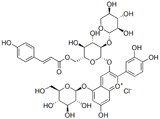 CAS#: 139906-05-1, Cyanidin 3-(6-(4-coumaroyl)-2-(xylosyl)-glucoside)-5-glucoside