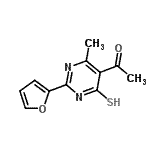 CAS 登录号：13995-71-6， 1-[2-(2-呋喃基)-4-甲基-6-硫代-1,6-二氢-5-嘧啶基]乙酮