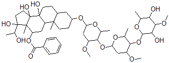 CAS#: 139953-35-8, 12-O-Benzoyl-dihydrosarcostin-3-O-3-O-methyl-6-deoxy-beta-D-allopyranosyl(1-4)-O-beta-D-oleandropyranosyl(1-4)-O-beta-D-cymaropyranoside