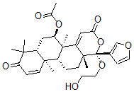 CAS#: 140163-23-1, [(1R,4bR,5R,6aR,10aR,10bR,12aR)-1-Furan-3-Yl-1-(2-Hydroxyethoxy)-4b,7,7,10a,12a-Pentamethyl-3,8-Dioxo-5,6,6a,10b,11,12-Hexahydronaphtho[3,4-f]Isochromen-5-Yl] Acetate