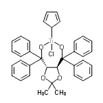 CAS 登录号：140462-73-3， 氯(2,4-环戊二烯-1-基){[(4S,5S)-2,2-二甲基-1,3-二氧戊环-4,5-二基]二(二苯甲醇)}钛