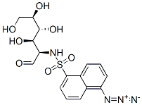 CAS 登录号：140485-27-4， 5-叠氮基-N-[(2R,3R,4R,5R)-3,4,5,6-四羟基-1-氧代己烷-2-基]萘-1-磺酰胺