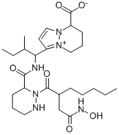 CAS#: 140667-42-1, 3-[2-Methyl-1-[[2-[2-[2-(Oxidoamino)-2-Oxoethyl]Heptanoyl]Diazinane-3-Carbonyl]Amino]Butyl]-5,6,7,8-Tetrahydropyrazolo[2,1-a]Pyridazin-9-Ium-8-Carboxylic Acid