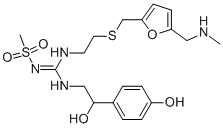 CAS#: 140695-21-2, 2-[(2R)-2-Hydroxy-2-(4-Hydroxyphenyl)Ethyl]-1-[2-[[5-(Methylaminomethyl)Furan-2-Yl]Methylsulfanyl]Ethyl]-3-Methylsulfonylguanidine
