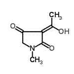CAS 登录号：140837-96-3， (3Z)-3-(1-羟基乙亚基)-1-甲基-2,4-吡咯烷二酮