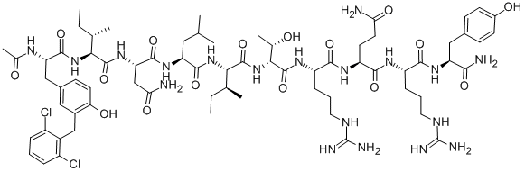 CAS#: 140842-17-7, N-Acetyl-O((2,6-dichlorophenyl)methyl)-L-tyrosyl-L-isoleucyl-L-asparaginyl-L-leucyl-L-isoleucyl-D-threonyl-L-arginyl-L-glutaminyl-L-arginyl-L-tyrosine