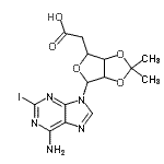 CAS#: 141018-26-0, 9-(5-Deoxy-2,3-O-isopropylidenehexofuranuronosyl)-2-iodo-9H-purin-6-amine