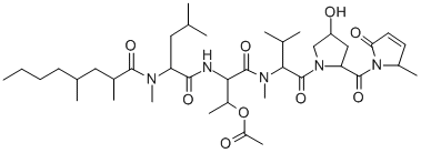 CAS#: 141205-31-4, [(2R,3S)-4-[[(2S)-2-[[(2R,4R)-2,4-Dimethyloctanoyl]-Methylamino]-4-Methylpentanoyl]Amino]-3-[[(2S)-1-[(2S,4S)-4-Hydroxy-2-[(2S)-2-Methyl-5-Oxo2h-Pyrrole-1-Carbonyl]Pyrrolidin-1-Yl]-3-Methyl-1-Oxobutan-2-Yl]-Methylamino]-4-Oxobutan-2-Yl] Acetate