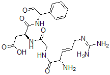 CAS 登录号：141261-62-3， (3S)-3-[[2-[[(E,2S)-2-氨基-5-(二氨基亚甲基氨基)戊-3-烯酰基]氨基]乙酰基]氨基]-4-氧代-4-[[(1S)-2-氧代-1-苯基乙基]氨基]丁酸