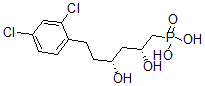 CAS 登录号：141263-54-9， [(2R,4R)-6-(2,4-二氯苯基)-2,4-二羟基己基]膦酸