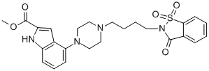 CAS 登录号：141533-35-9， 4-[4-[4-(1,1,3-三氧代-1,2-苯并噻唑-2-基)丁基]哌嗪-1-基]-1H-吲哚-2-羧酸甲酯