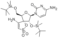CAS#: 142102-78-1, 4-Amino-1-[(6R,7R,9R)-4-Amino-6-(Tert-Butyl-Dimethylsilyl)Oxy-9-[(Tert-Butyl-Dimethylsilyl)Oxymethyl]-2,2-Dioxo-1,8-Dioxa-2-Thiaspiro[4.4]Non-3-En-7-Yl]Pyrimidin-2-One