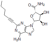 CAS#: 142103-07-9, (2S,3S,4R,5R)-5-(6-Amino-2-Hex-1-Ynylpurin-9-Yl)-3,4-Dihydroxyoxolane-2-Carboxamide