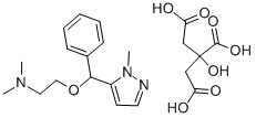 CAS#: 142155-44-0, N,N-Dimethyl-2-[(2-Methylpyrazol-3-Yl)-Phenylmethoxy]Ethanamine; 2-Hydroxypropane-1,2,3-Tricarboxylic Acid