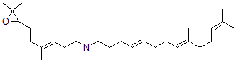 CAS 登录号：142636-14-4， (4E,8E)-N-[(E)-6-(3,3-二甲基环氧乙烷-2-基)-4-甲基己-3-烯基]-N,5,9,13-四甲基十四碳-4,8,12-三烯-1-胺
