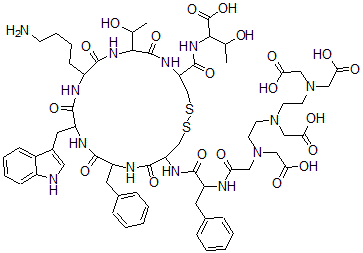 CAS 登录号：142694-57-3， (二乙烯三胺五乙酸-苯丙氨酰(1))-奥曲肽