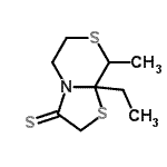 CAS#: 1430-26-8, 8alpha-Ethyl-8-Methyltetrahydro[1,3]Thiazolo[2,3-c][1,4]Thiazine-3(2H)-Thione
