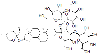 CAS#: 143049-26-7, Tigogenin-3-O-beta-D-Glucopyranosyl(1-2)(beta-D-Glucopyranosyl(1-3))-beta-D-Glucopyranosyl(1-4)-beta-D-Galactopyranoside