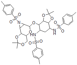 CAS 登录号：143084-95-1， 2-脱氧-6-O-(2,3-二脱氧-4,6-O-异亚丙基-2,3-(N-对甲苯磺酰基亚胺桥)甘露糖基)-4,5-O-异亚丙基-1,3-二-N-对甲苯磺酰基链霉胺
