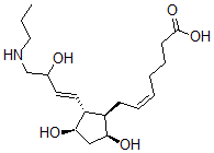 CAS 登录号：143134-34-3， (Z)-7-[(1R,2R,3R,5S)-3,5-二羟基-2-[(E)-3-羟基-4-丙基氨基丁-1-烯基]环戊基]庚-5-烯酸