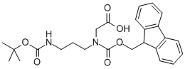CAS 登录号：143192-31-8， N-[3-[[(1,1-二甲基乙氧基)羰基]氨基]丙基]-N-[(9H-芴-9-基甲氧基)羰基]-甘氨酸