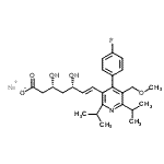 CAS 登录号：143201-12-1， 钠(3R,5S,6E)-7-[4-(4-氟苯基)-2,6-二异丙基-5-(甲氧基甲基)-3-吡啶基]-3,5-二羟基-6-庚烯酸酯