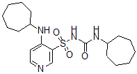CAS 登录号：143214-66-8， 1-环庚基-3-[4-(环庚基氨基)吡啶-3-基]磺酰基脲