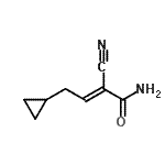 CAS 登录号：143420-54-6， (2E)-2-氰基-4-环丙基-2-丁烯酰胺