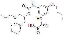 CAS 登录号：143503-39-3， [1-(1-哌啶基)-3-丙氧基-丙-2-基]N-(3-丁氧基苯基)氨基甲酸酯草酸盐