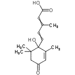 CAS 登录号：14375-39-4， 5-(1-羟基-2,6,6-三甲基-4-氧代-2-环己烯-1-基)-3-甲基-2,4-戊二烯酸