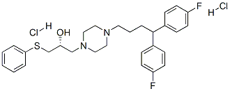CAS 登录号：143759-74-4， (2R)-1-[4-[4,4-二(4-氟苯基)丁基]哌嗪-1-基]-3-苯硫基丙-2-醇二盐酸盐