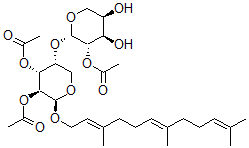 CAS#: 143838-79-3, [(2R,3S,4R,5R)-3-Acetyloxy-5-[(2S,3S,4R,5R)-3-Acetyloxy-4,5-Dihydroxyoxan-2-Yl]Oxy-2-[(2E,6E)-3,7,11-Trimethyldodeca-2,6,10-Trienoxy]Oxan-4-Yl] Acetate