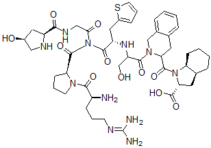 CAS#: 144006-47-3, Hydroxyprolyl(3)-3-thienylalanyl(5)-1,2,3,4-tetrahydro-3-isoquinolinecarbonyl(7)-octahydro-1H-indole-2-carbonyl(8)-desarginyl(9)-Bradykinin