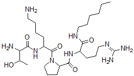 CAS#: 144022-57-1, 1-[6-Amino-2-[(2-Amino-3-Hydroxybutanoyl)Amino]Hexanoyl]-N-[5-(Diaminomethylideneamino)-1-(Hexylamino)-1-Oxopentan-2-Yl]Pyrrolidine-2-Carboxamide
