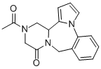 CAS#: 144109-17-1, 12,13,14,14alpha-Tetrahydro-13-Acetyl-9H,11H-Pyrazino(2,1-c)Pyrrolo(1,2-a)(1,4)Benzodiazepin-11-One