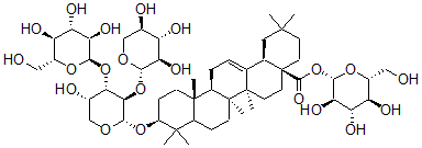 CAS 登录号：144118-18-3， 刺嫩芽皂甙F