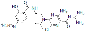 CAS#: 144176-47-6, 3-Amino-5-[2-[(4-Azido-2-Hydroxybenzoyl)Amino]Ethyl-Propan-2-Ylamino]-6-Chloro-N-(Diaminomethylidene)Pyrazine-2-Carboxamide