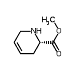 CAS 登录号：144177-44-6， 甲基(2S)-1,2,3,6-四氢-2-吡啶羧酸酯