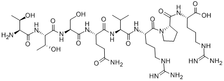 CAS 登录号：144207-60-3， L-苏氨酰-L-苏氨酰-L-丝氨酰-L-谷氨酰胺酰-L-缬氨酰-L-精氨酰-L-脯氨酰-L-精氨酸
