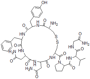 CAS#: 144334-53-2, 1-[19-Amino-7,10-Bis(2-Amino-2-Oxoethyl)-16-[(4-Hydroxyphenyl)Methyl]-6,9,12,15,18-Pentaoxo-13-(Phenylmethyl)1,2-Dithia-5,8,11,14,17-Pentazacycloicosane-4-Carbonyl]-N-[1-[(2-Amino-2-Oxoethyl)Amino]-3-Methyl-1-Oxobutan-2-Yl]Pyrrolidine-2-Carboxamide