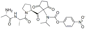 CAS 登录号：144597-19-3， (4-硝基苯基)N-[1-[(2S)-1-[(2S)-2-[[(2S)-2-氨基丙烷酰基]氨基]丙酰]吡咯烷-2-羰基]-2,5-二氧代环戊基]-N-丙-2-基氨基甲酸酯