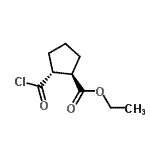 CAS 登录号：144728-23-4， 乙基(1R,2R)-2-(氯甲酰基)环戊烷羧酸酯