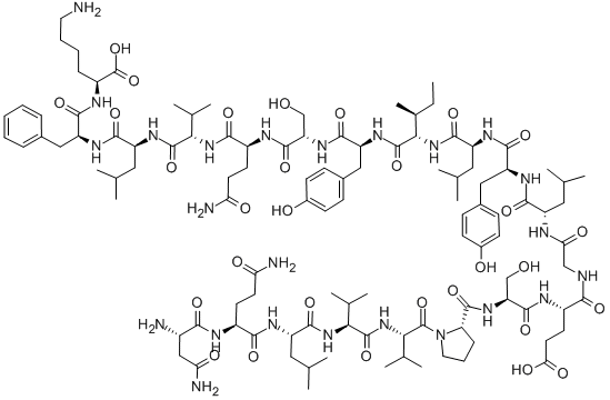 CAS 登录号：144796-72-5， L-天冬氨酰胺酰-L-谷氨酰胺酰-L-亮氨酰-L-缬氨酰-L-缬氨酰-L-脯氨酰-L-丝氨酰-L-alpha-谷氨酰甘氨酰-L-亮氨酰-L-酪氨酰-L-亮氨酰-L-异亮氨酰-L-酪氨酰-L-丝氨酰-L-谷氨酰胺酰-L-缬氨酰-L-亮氨酰-L-苯丙氨酰-L-赖氨酸