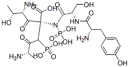 CAS#: 145079-47-6, (2R,5S)-5-Amino-2-[(2S,3R)-2-Amino-3-Hydroxybutanoyl]-2-[[(2S)-2-[[(2S)-2-Amino-3-(4-Hydroxyphenyl)Propanoyl]Amino]-3-Hydroxypropanoyl]-Phosphonoamino]-4-Oxo-3-Phosphonohexanoic Acid