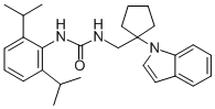 CAS 登录号：145131-11-9， 3-[2,6-二(丙-2-基)苯基]-1-[(1-吲哚-1-基环戊基)甲基]脲