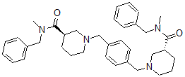 CAS 登录号：145348-16-9， (3R)-N-甲基-1-[[4-[[(3R)-3-(甲基-(苯基甲基)氨基甲酰)哌啶-1-基]甲基]苯基]甲基]-N-(苯基甲基)哌啶-3-甲酰胺
