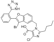 CAS#: 145781-32-4, 3-[[3-Bromo-2-[2-(2H-Tetrazol-5-Yl)Phenyl]-1-Benzofuran-5-Yl]Methyl]-2-Butyl-5-Chloroimidazole-4-Carboxylic Acid
