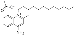CAS#: 146-37-2, 1-Dodecyl-2-Methylquinolin-1-Ium-4-Amine Acetate