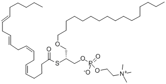 CAS#: 146797-82-2, [(2R)-3-Hexadecoxy-2-[(5E,8E,11E,14E)-Icosa-5,8,11,14-Tetraenoyl]Sulfanylpropyl] 2-Trimethylazaniumylethyl Phosphate